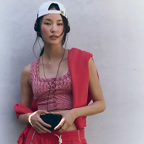 NWT FP Movement Swan Song Red Snap Front Cami - Picture 7 of 7